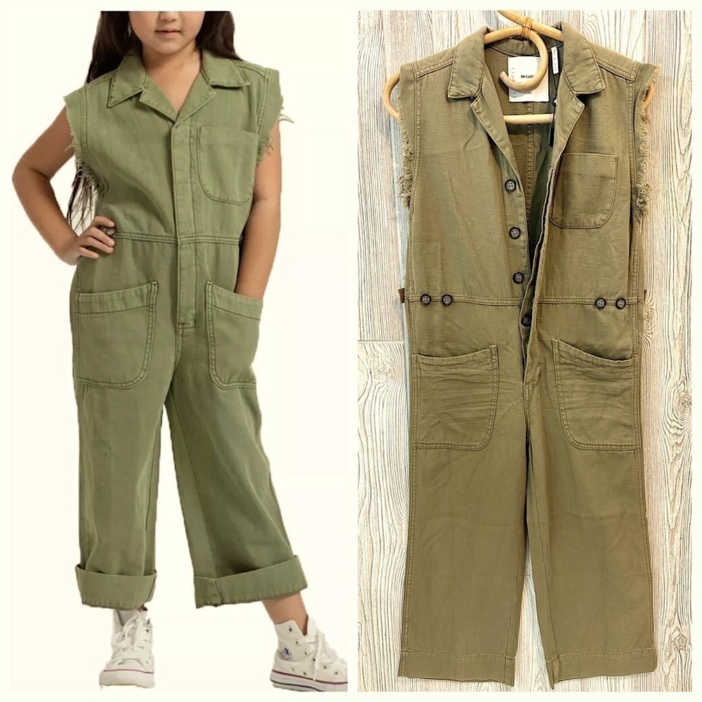 NEW! KIDS ONE TEASPOON SAFARI CAMP OVERALLS Jumpsuit One Piece Size 8 - 9 NWT